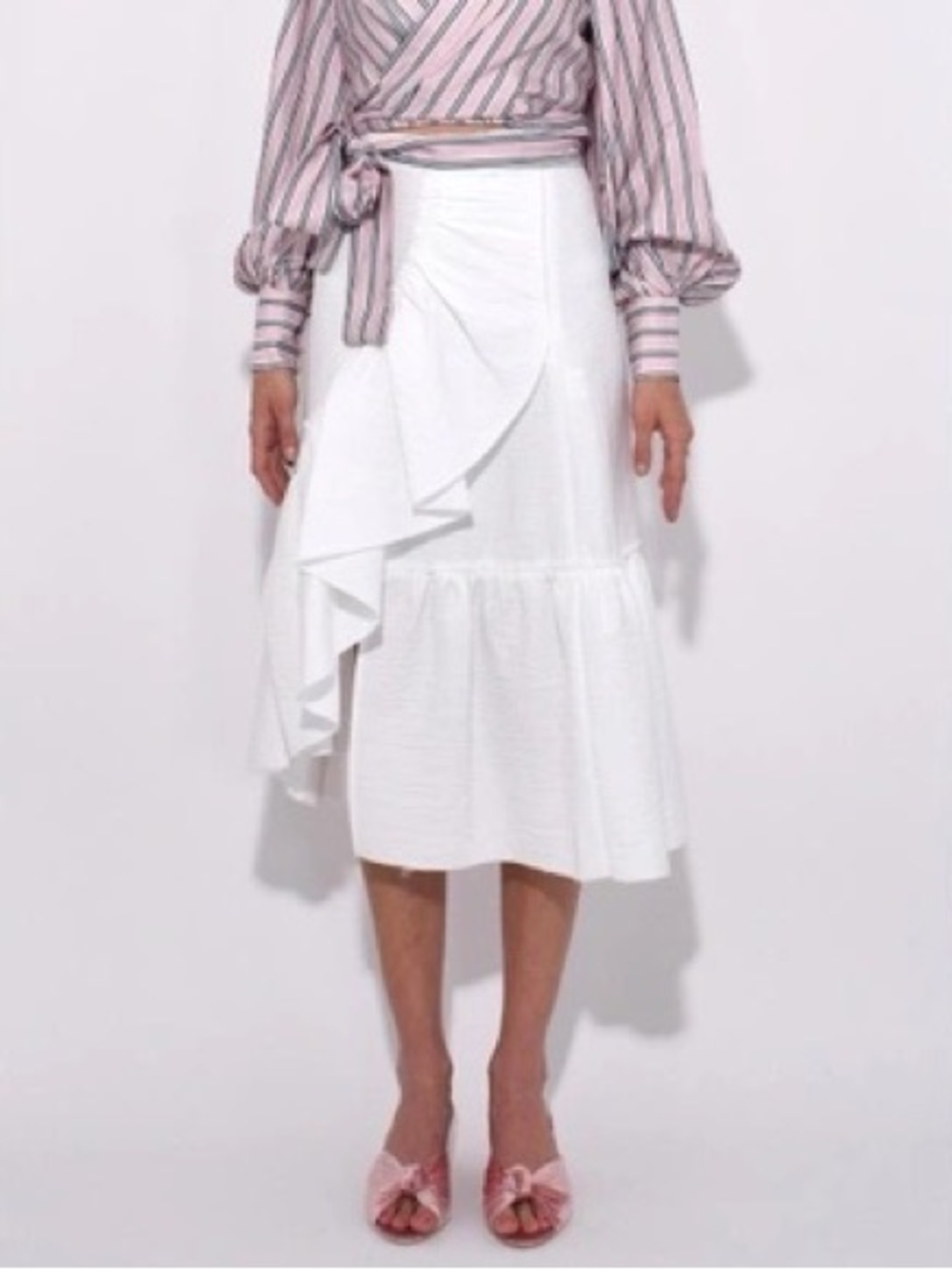Rachel Comey White Ruffle Bonnie Skirt